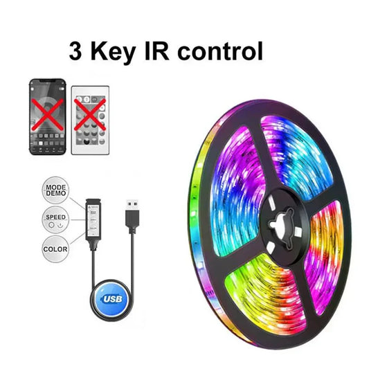 Bluetooth LED Strip Lights โ SMD 5050 RGB with APP & Remote Control
