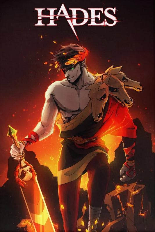 Classic Hades Game Cover Poster โ Canvas Wall Art for Gaming Room Decor