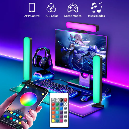 2PCS LED Pickup Light Bars โ RGB Symphony Ambient Lamps with APP Control & Music Rhythm Sync