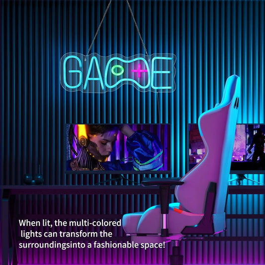 Gaming Neon Sign โ Gamepad-Shaped LED Wall Light for Boysโ Room & Gaming Decor