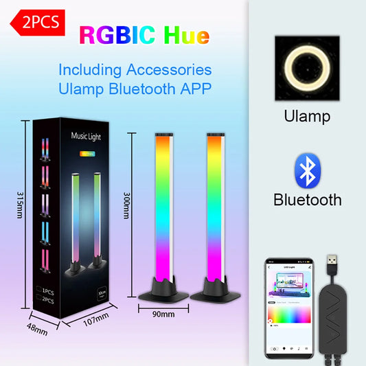 Wiscolor LED Atmosphere Lights – WIFI RGB Bluetooth Desktop Game Light with Intelligent Software Control