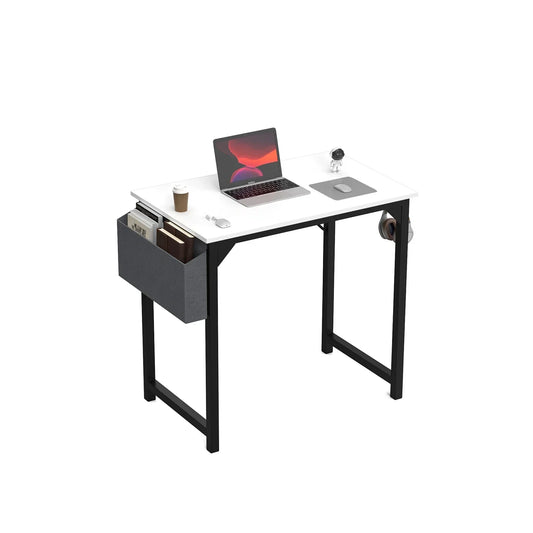 JHK Computer Desk – Modern Simple Writing, Study & Gaming Table with Side Bag & Headphone Hook